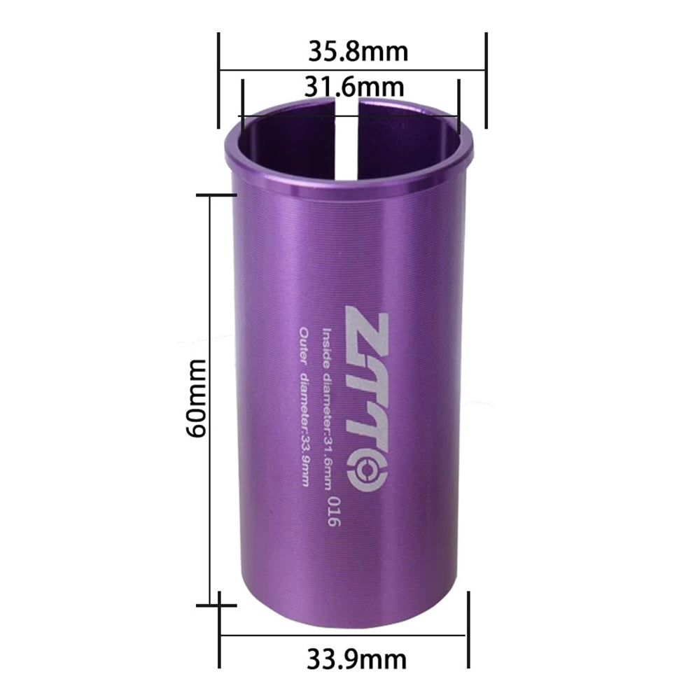 ZTTO Bike Seat Post Adapter Aluminum Bicycle Seat Post Tube Reducing Sleeve Converter ZTTO Bike Seat Post Adapter Aluminum Bicycle Seat Post Tube Reducing Sleeve Converter